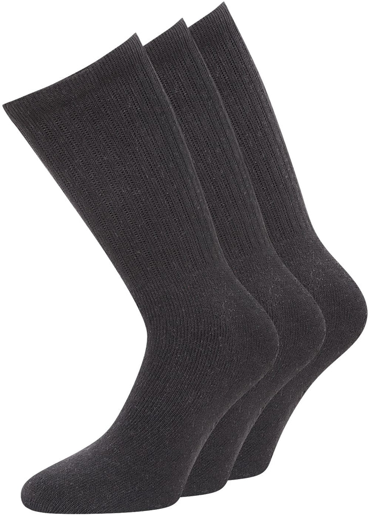 Tennissocken Sportsocken für Damen und Herren - 6 Paar schwarz - KB Socken